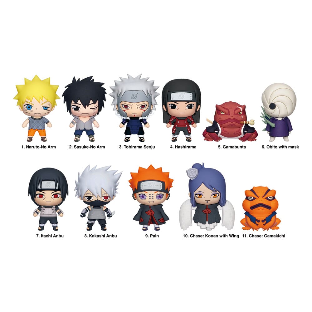 Naruto Shippuden 3D PVC Bag Charms Series 5 Display (24)