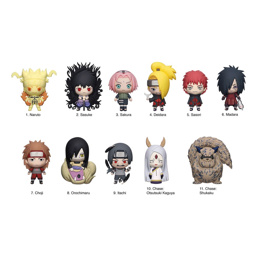 Naruto 3D PVC Bag Charms Series 6 Display (24)