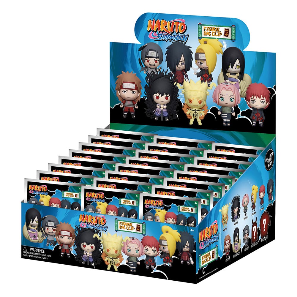 Naruto 3D PVC Bag Charms Series 6 Display (24)