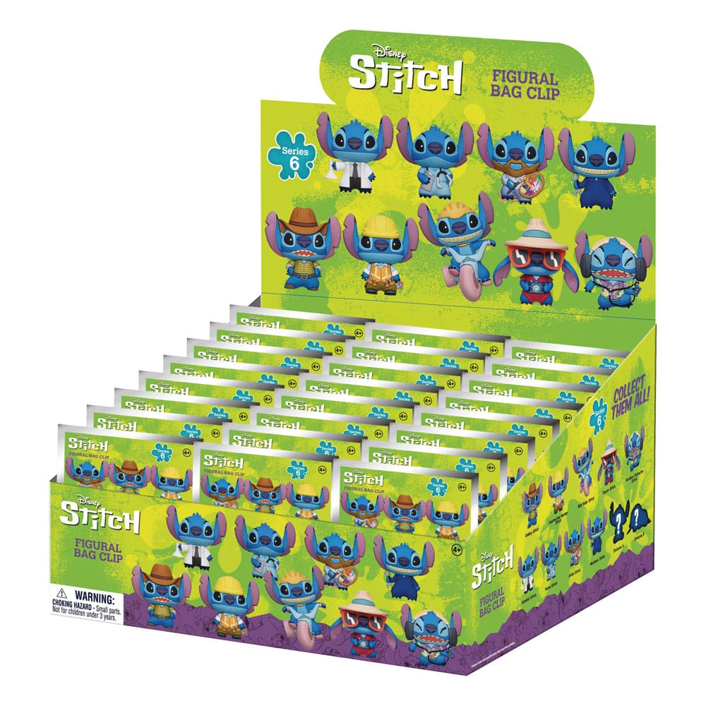 Lilo &amp; Stitch 3D PVC Bag Tags Series 6 Display (24)