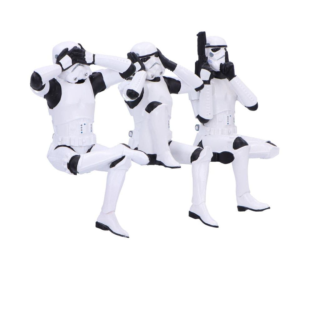Stormtrooper figures Three Wise Sitting Stormtroopers 11 cm
