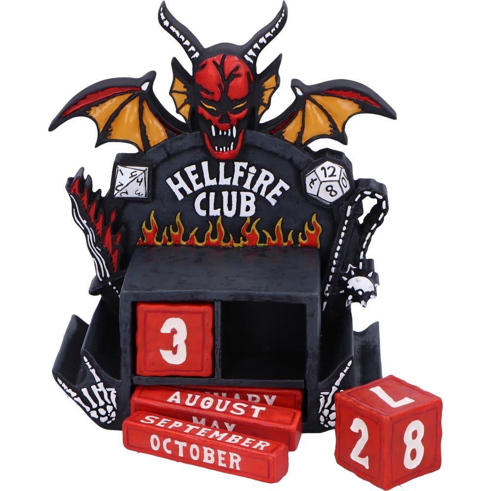 Stranger Things Ewiger Kalender Hellfire Club 15 cm