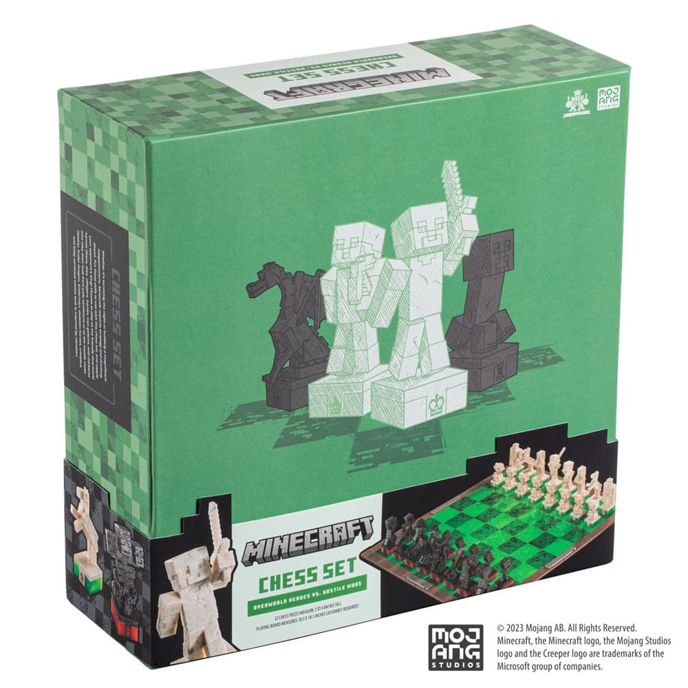 Minecraft Chess Game Overworld Heroes vs. Hostile Mobs