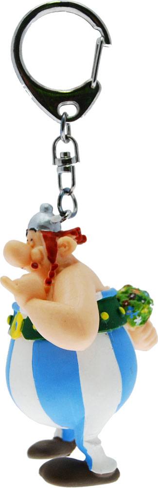 Asterix Schlüsselanhänger Obelix verliebt mit Blumenstrauss 13 cm
