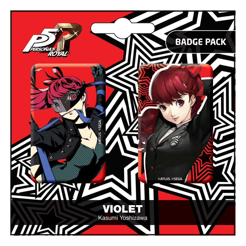Persona 5 Royal Pin Badges Double Pack Violet / Kasumi Yoshizawa