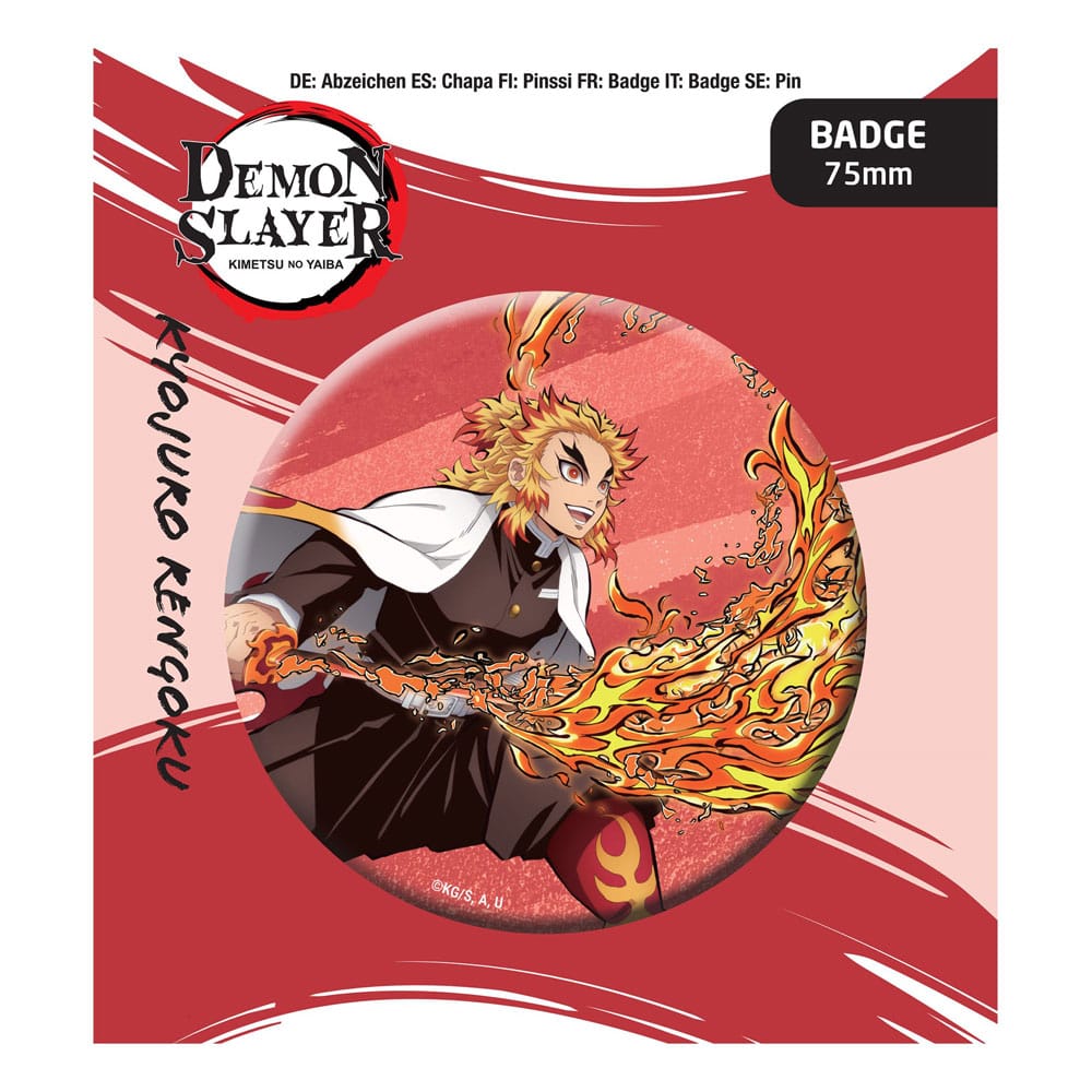 Demon Slayer: Kimetsu no Yaiba Ansteck-Button Kyojuro Rengoku