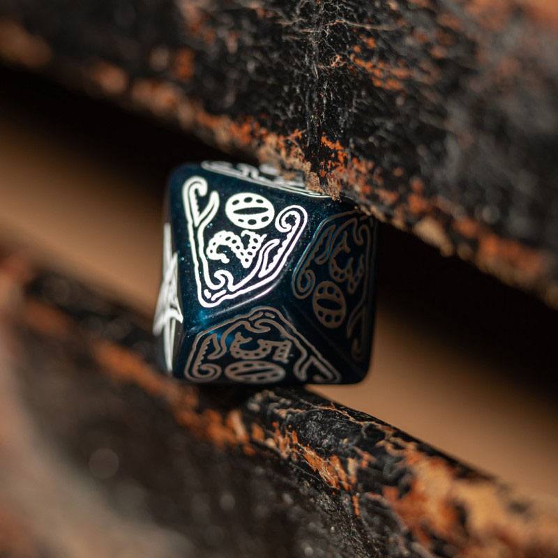 Call of Cthulhu Würfel Set Abyssal & White (7)