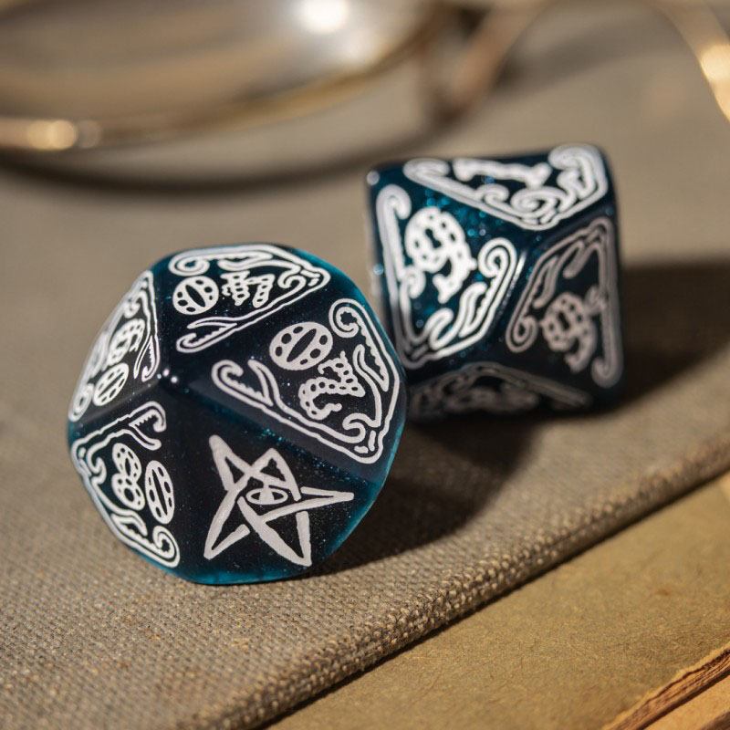 Call of Cthulhu Würfel Set Abyssal & White (7)