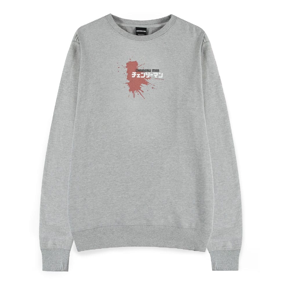 Chainsaw Man Pullover Power Grey Melange Größe S