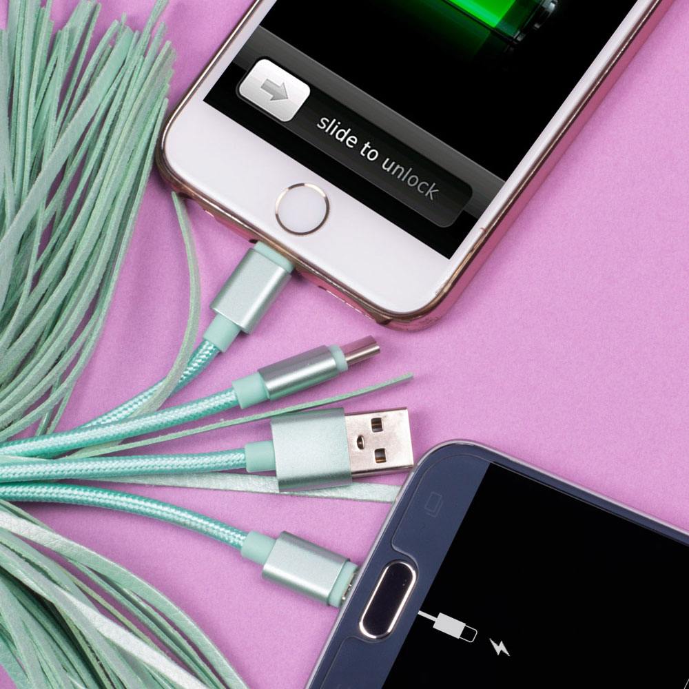 Pusheen USB charging cable 3-in-1 with keychain tassel