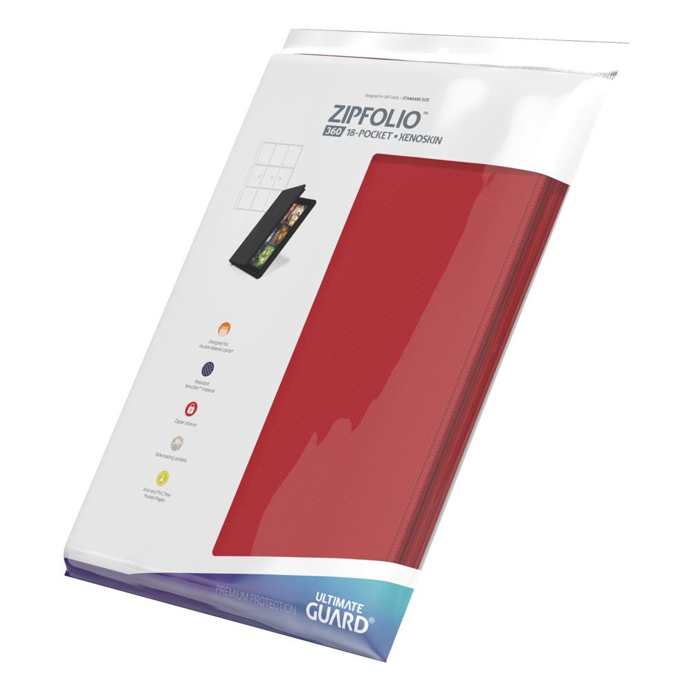 Ultimate Guard Zipfolio 360 - 18-Pocket XenoSkin Rot