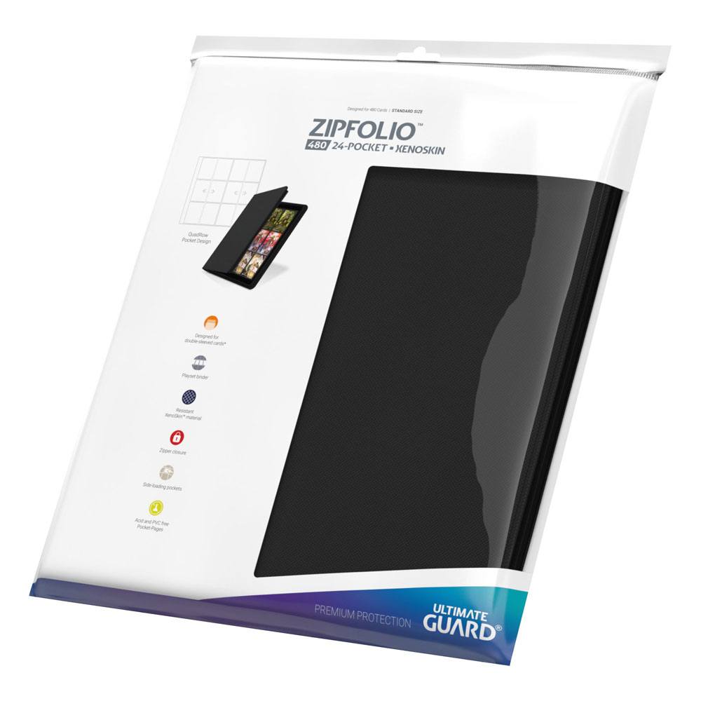 Ultimate Guard Zipfolio 480 - 24-Pocket XenoSkin (Quadrow) - Schwarz