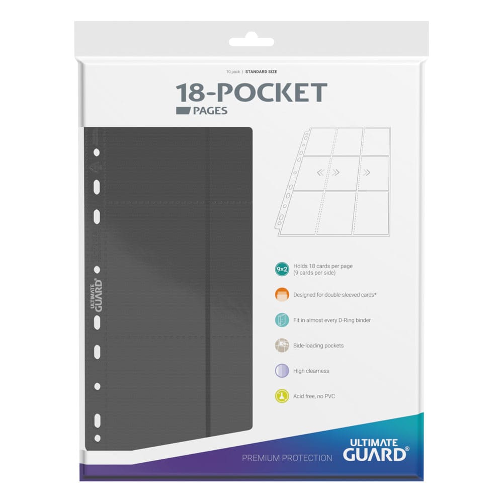 Ultimate Guard 18-Pocket Pages Side-Loading Gray (10)