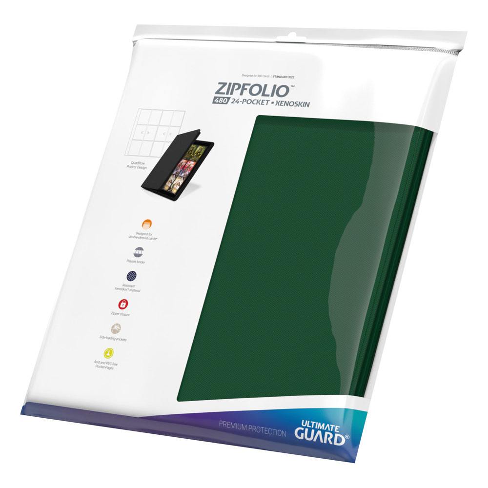 Ultimate Guard Zipfolio 480 - 24-Pocket XenoSkin (Quadrow) - Grün
