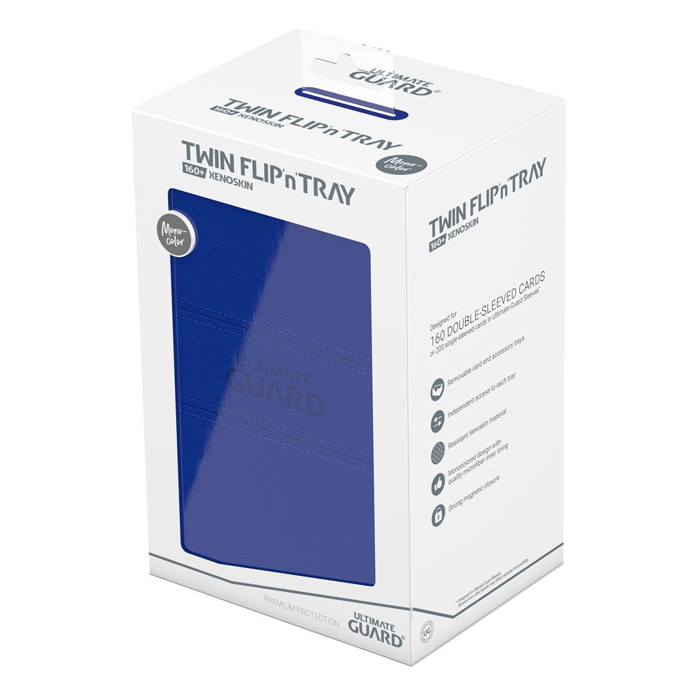 Ultimate Guard Twin Flip`n`Tray 160+ XenoSkin Monocolor Blau