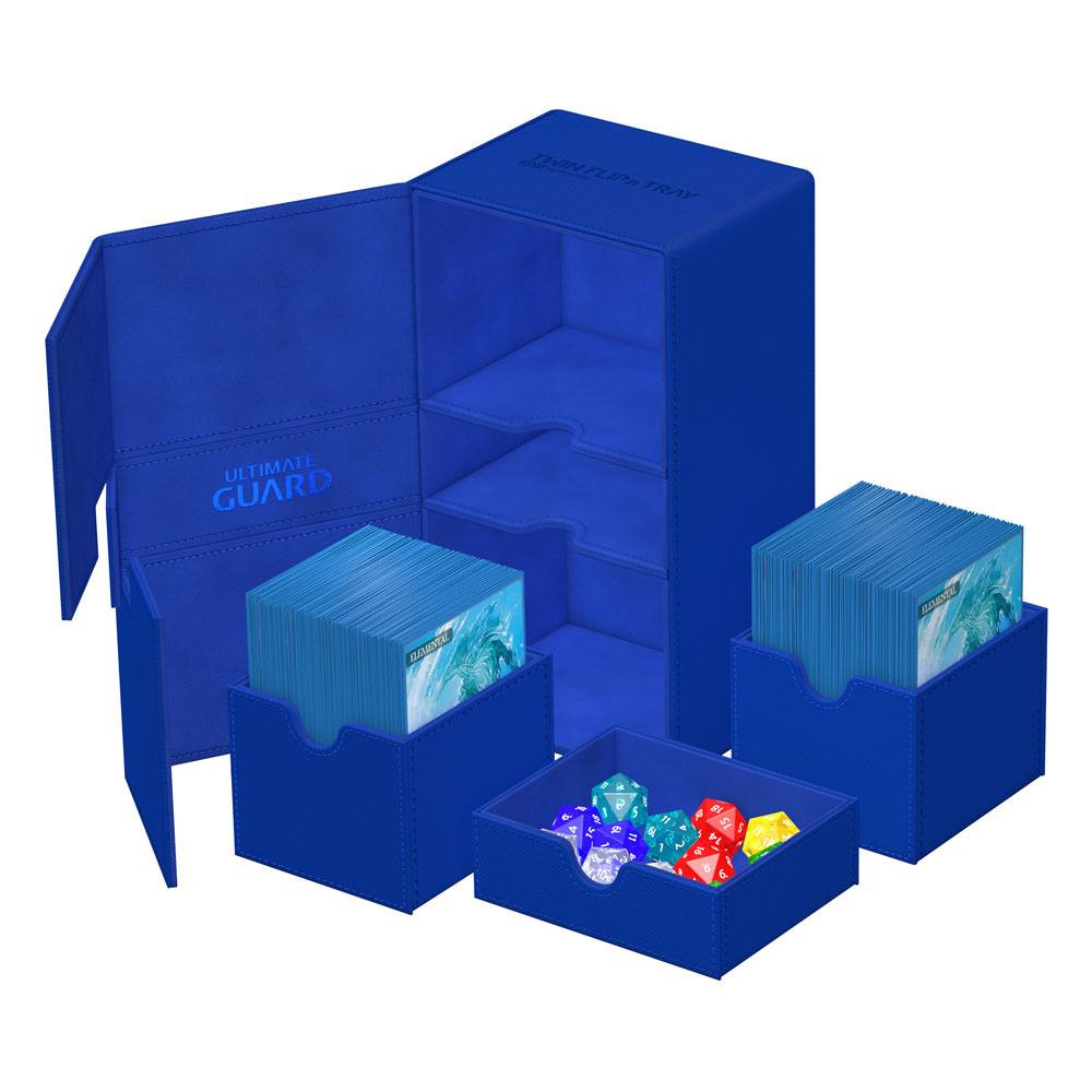 Ultimate Guard Twin Flip`n`Tray 200+ XenoSkin Monocolor Blau