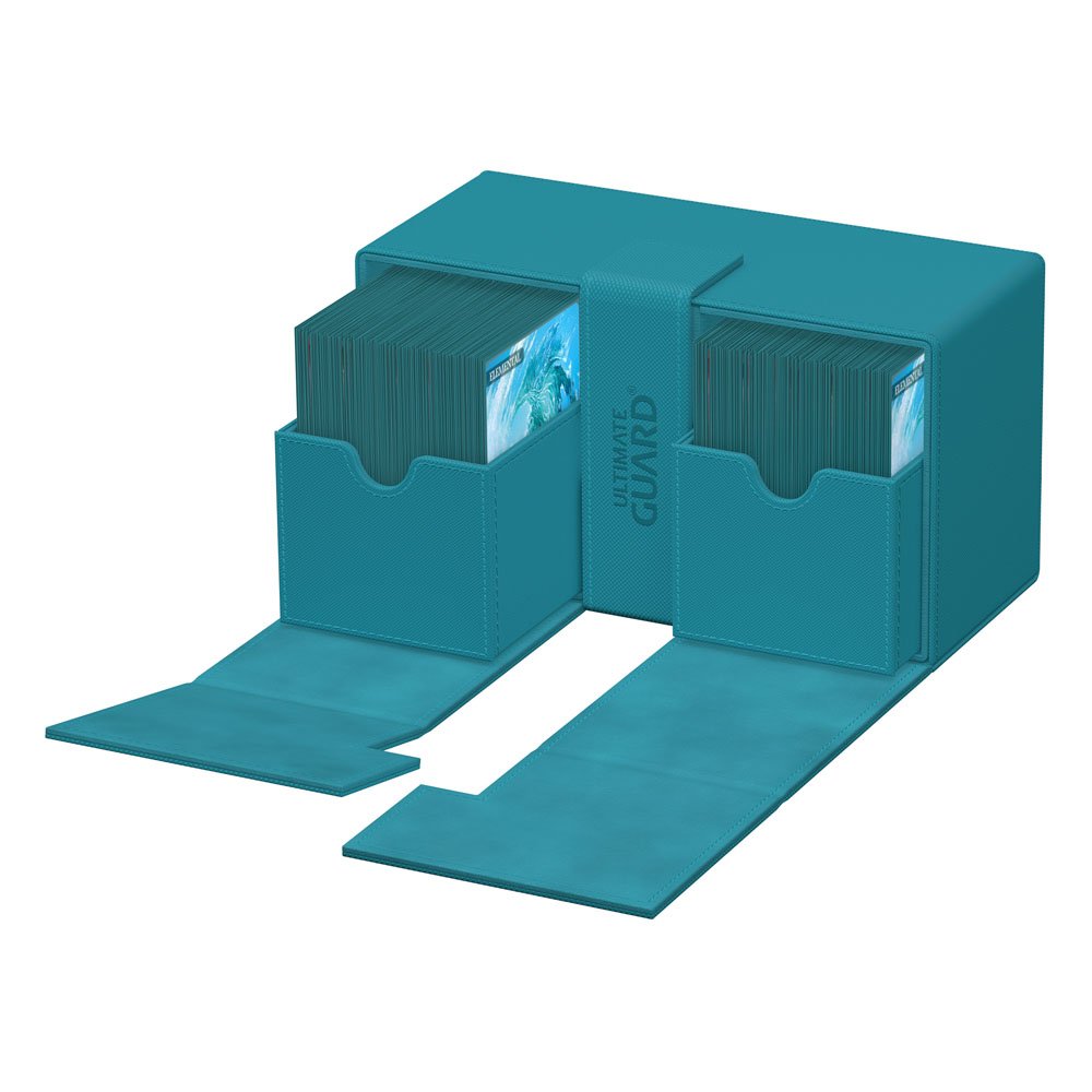 Ultimate Guard Twin Flip`n`Tray 200+ XenoSkin Monocolor Petrolblau