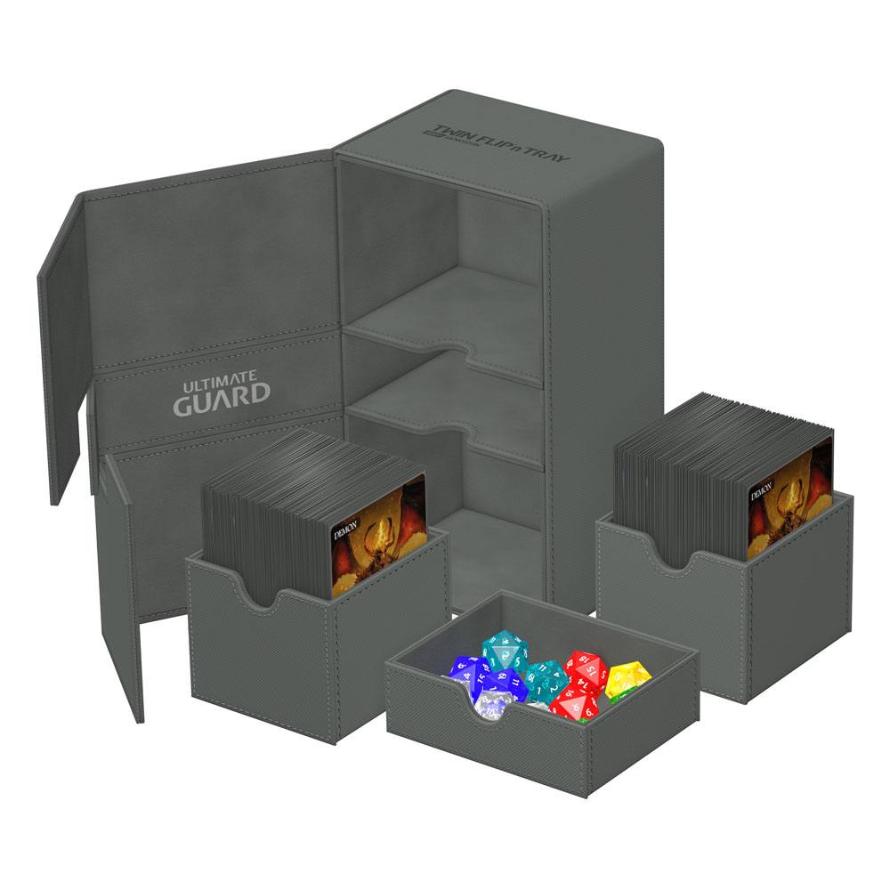 Ultimate Guard Twin Flip`n`Tray 200+ XenoSkin Monocolor Gray