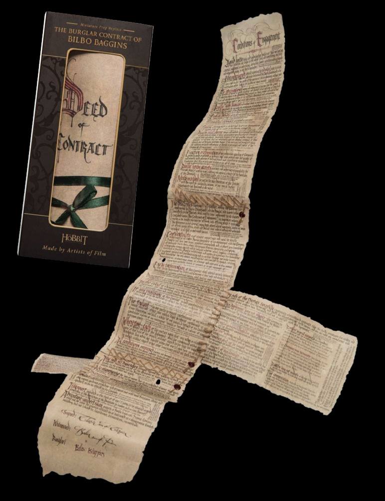 The Hobbit Mini Replica Bilbo's Contract