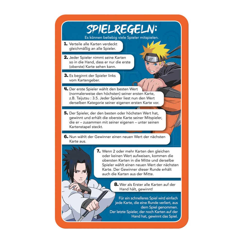 Naruto Shippuden Collectibles Card Game Top Trumps Quiz Anime Collectible *German Version*